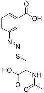 3-((E)-{[2-(ACETYLAMINO)-2-CARBOXYETHYL]THIO}DIAZENYL)BENZOIC ACID Struktur