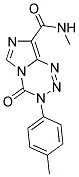 N-METHYL-3-(4-METHYLPHENYL)-4-OXO-3,4-DIHYDROIMIDAZO[5,1-D][1,2,3,5]TETRAZINE-8-CARBOXAMIDE Struktur