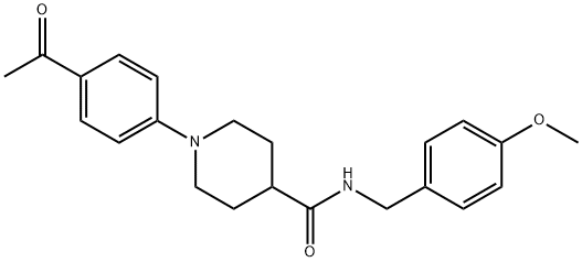 1-(4-ACETYLPHENYL)-N-(4-METHOXYBENZYL)-4-PIPERIDINECARBOXAMIDE Struktur