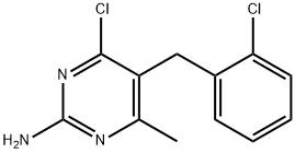 4-CHLORO-5-(2-CHLORO-BENZYL)-6-METHYL-PYRIMIDIN-2-YLAMINE Struktur