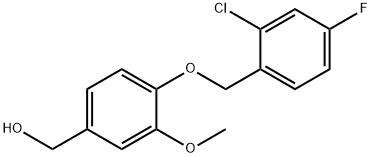 (4-((2-CHLORO-4-FLUOROBENZYL)OXY)-3-METHOXYPHENYL)METHANOL Struktur