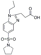 3-[1-PROPYL-5-(PYRROLIDIN-1-YLSULFONYL)-1H-BENZIMIDAZOL-2-YL]PROPANOIC ACID Struktur