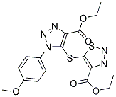 ETHYL 5-{[4-(ETHOXYCARBONYL)-1-(4-METHOXYPHENYL)-1H-1,2,3-TRIAZOL-5-YL]THIO}-1,2,3-THIADIAZOLE-4-CARBOXYLATE Struktur