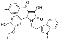 5-(3-ETHOXY-4-HYDROXYPHENYL)-3-HYDROXY-1-[2-(1H-INDOL-3-YL)ETHYL]-4-(4-METHYLBENZOYL)-1,5-DIHYDRO-2H-PYRROL-2-ONE Struktur