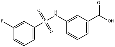 3-(3-FLUOROPHENYLSULFONAMIDO)BENZOIC ACID Struktur