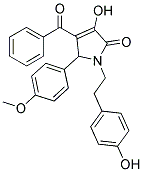 4-BENZOYL-3-HYDROXY-1-(4-HYDROXYPHENETHYL)-5-(4-METHOXYPHENYL)-1H-PYRROL-2(5H)-ONE Struktur