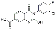 3-(3-CHLORO-4-FLUOROPHENYL)-2-MERCAPTO-4-OXO-3,4-DIHYDROQUINAZOLINE-7-CARBOXYLIC ACID Struktur