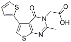 (2-METHYL-4-OXO-5-THIEN-2-YLTHIENO[2,3-D]PYRIMIDIN-3(4H)-YL)ACETIC ACID Struktur