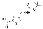 4-(TERT-BUTOXYCARBONYLAMINO-METHYL)-THIOPHENE-2-CARBOXYLIC ACID Struktur