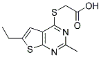 (6-ETHYL-2-METHYL-THIENO[2,3-D]PYRIMIDIN-4-YLSULFANYL)-ACETIC ACID Struktur