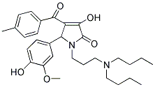 1-(3-(DIBUTYLAMINO)PROPYL)-3-HYDROXY-5-(4-HYDROXY-3-METHOXYPHENYL)-4-(4-METHYLBENZOYL)-1H-PYRROL-2(5H)-ONE Struktur