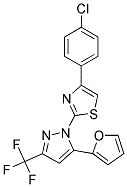 4-(4-CHLOROPHENYL)-2-[5-(2-FURYL)-3-(TRIFLUOROMETHYL)-1H-PYRAZOL-1-YL]-1,3-THIAZOLE Struktur