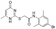 N-(4-BROMO-2,6-DIMETHYLPHENYL)-2-[(6-METHYL-4-OXO-1,4-DIHYDROPYRIMIDIN-2-YL)THIO]ACETAMIDE Struktur