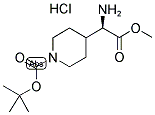 (R)-N'-T-BUTYLOXYCARBONYL-4-PIPERIDYLGLYCINE METHYL ESTER HYDROCHLORIDE Struktur