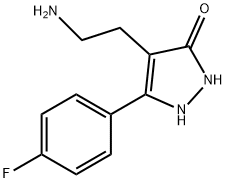 4-(2-AMINOETHYL)-5-(4-FLUOROPHENYL)-1,2-DIHYDRO-3H-PYRAZOL-3-ONE Struktur