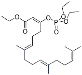 (2E,6E,10E)-3-DIETHOXYPHOSPHORYLOXY-7,11,15-TRIMETHYL-HEXADECATETRA-2,6,10,14-ENOIC ACID, ETHYL ESTER Struktur