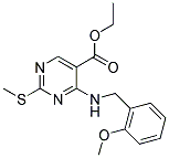 ETHYL 4-[(2-METHOXYBENZYL)AMINO]-2-(METHYLTHIO)PYRIMIDINE-5-CARBOXYLATE Struktur