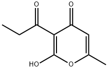 2-HYDROXY-6-METHYL-3-PROPIONYL-PYRAN-4-ONE Struktur