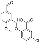 5-CHLORO-2-[(5-FORMYL-2-METHOXYBENZYL)OXY]BENZOIC ACID Struktur