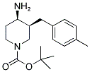 TERT-BUTYL CIS-4-AMINO-3-(4-METHYLBENZYL)PIPERIDINE-1-CARBOXYLATE Struktur