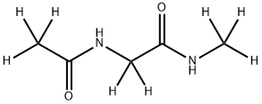 N-ACETYL-D3-GLYCINE-D2-N-METHYL-D3-AMIDE Struktur