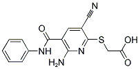 [[6-AMINO-5-(ANILINOCARBONYL)-3-CYANOPYRIDIN-2-YL]THIO]ACETIC ACID Struktur