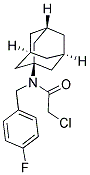 N-1-ADAMANTYL-2-CHLORO-N-(4-FLUOROBENZYL)ACETAMIDE Struktur