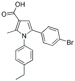 5-(4-BROMO-PHENYL)-1-(4-ETHYL-PHENYL)-2-METHYL-1H-PYRROLE-3-CARBOXYLIC ACID Struktur