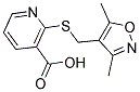 2-[[(3,5-DIMETHYLISOXAZOL-4-YL)METHYL]THIO]NICOTINIC ACID Struktur