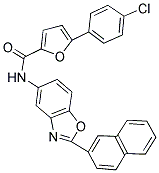 5-(4-CHLOROPHENYL)-N-(2-(NAPHTHALEN-2-YL)BENZO[D]OXAZOL-5-YL)FURAN-2-CARBOXAMIDE Struktur