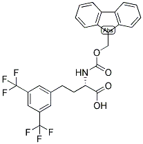 (S)-4-(3,5-BIS-TRIFLUOROMETHYL-PHENYL)-2-(9H-FLUOREN-9-YLMETHOXYCARBONYLAMINO)-BUTYRIC ACID Struktur