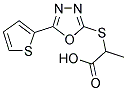 2-([5-(2-THIENYL)-1,3,4-OXADIAZOL-2-YL]SULFANYL)PROPANOIC ACID Struktur