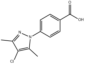 4-(4-CHLORO-3,5-DIMETHYL-1H-PYRAZOL-1-YL)BENZOIC ACID Struktur