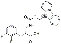 (R)-3-(2,3-DIFLUORO-PHENYL)-2-[(9H-FLUOREN-9-YLMETHOXYCARBONYLAMINO)-METHYL]-PROPIONIC ACID Struktur