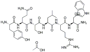 H-TYR-GLN-SER-LEU-ARG-TRP-NH2 ACOH Struktur