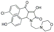 4-(4-CHLOROBENZOYL)-3-HYDROXY-5-(4-HYDROXYPHENYL)-1-(2-MORPHOLINOETHYL)-1H-PYRROL-2(5H)-ONE Struktur