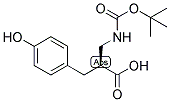 (S)-2-(TERT-BUTOXYCARBONYLAMINO-METHYL)-3-(4-HYDROXY-PHENYL)-PROPIONIC ACID Struktur