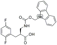 (S)-3-(2,5-DIFLUORO-PHENYL)-2-[(9H-FLUOREN-9-YLMETHOXYCARBONYLAMINO)-METHYL]-PROPIONIC ACID Struktur