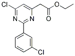 [6-CHLORO-2-(3-CHLORO-PHENYL)-PYRIMIDIN-4-YL]-ACETIC ACID ETHYL ESTER Struktur