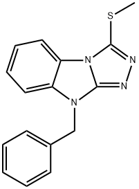 9-BENZYL-3-METHYLSULFANYL-9H-BENZO[4,5]IMIDAZO[2,1-C][1,2,4]TRIAZOLE Struktur