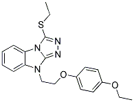 9-[2-(4-ETHOXY-PHENOXY)-ETHYL]-3-ETHYLSULFANYL-9H-BENZO[4,5]IMIDAZO[2,1-C][1,2,4]TRIAZOLE Struktur