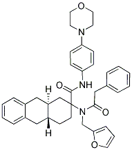 (4AR,9AS)-2-(N-(FURAN-2-YLMETHYL)-2-PHENYLACETAMIDO)-N-(4-MORPHOLINOPHENYL)-1,2,3,4,4A,9,9A,10-OCTAHYDROANTHRACENE-2-CARBOXAMIDE Struktur