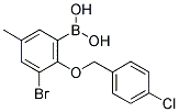 3-BROMO-2-(4'-CHLOROBENZYLOXY)-5-METHYLPHENYLBORONIC ACID Struktur