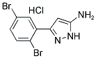 3-(2,5-DIBROMOPHENYL)-1H-PYRAZOL-5-AMINE HYDROCHLORIDE Struktur