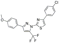 4-(4-CHLOROPHENYL)-2-[3-(4-METHOXYPHENYL)-5-(TRIFLUOROMETHYL)-1H-PYRAZOL-1-YL]-1,3-THIAZOLE Struktur