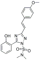 5-(2-HYDROXYPHENYL)-3-[(E)-2-(4-METHOXYPHENYL)VINYL]-N,N-DIMETHYL-1H-1,2,4-TRIAZOLE-1-SULFONAMIDE Struktur