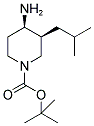 TERT-BUTYL CIS-4-AMINO-3-ISOBUTYLPIPERIDINE-1-CARBOXYLATE Struktur