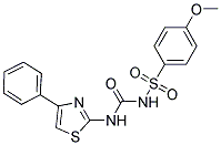 4-METHOXY-N-{[(4-PHENYL-1,3-THIAZOL-2-YL)AMINO]CARBONYL}BENZENESULFONAMIDE Struktur