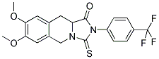 7,8-DIMETHOXY-3-THIOXO-2-[4-(TRIFLUOROMETHYL)PHENYL]-2,3,10,10A-TETRAHYDROIMIDAZO[1,5-B]ISOQUINOLIN-1(5H)-ONE Struktur