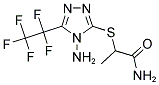 2-([4-AMINO-5-(1,1,2,2,2-PENTAFLUOROETHYL)-4H-1,2,4-TRIAZOL-3-YL]SULFANYL)PROPANAMIDE Struktur